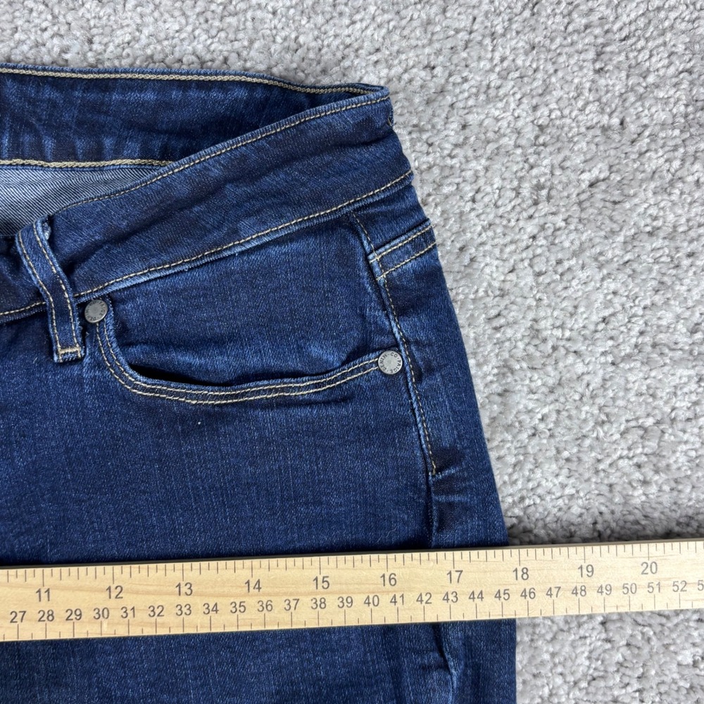 Paige Denim Dark‎ Wash Mid Rise Roll Cuff Bermuda Shorts Womens Size 28 - Picture 4 of 11